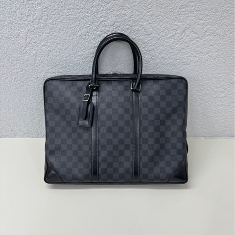 Louis Vuitton 路易威登 棋盤格 黑色 公文包 尺寸：41×31cm