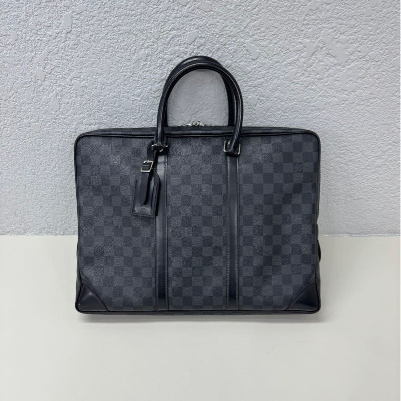 Louis Vuitton 路易威登 棋盤格 黑色 公文包 尺寸:41×31cm-0