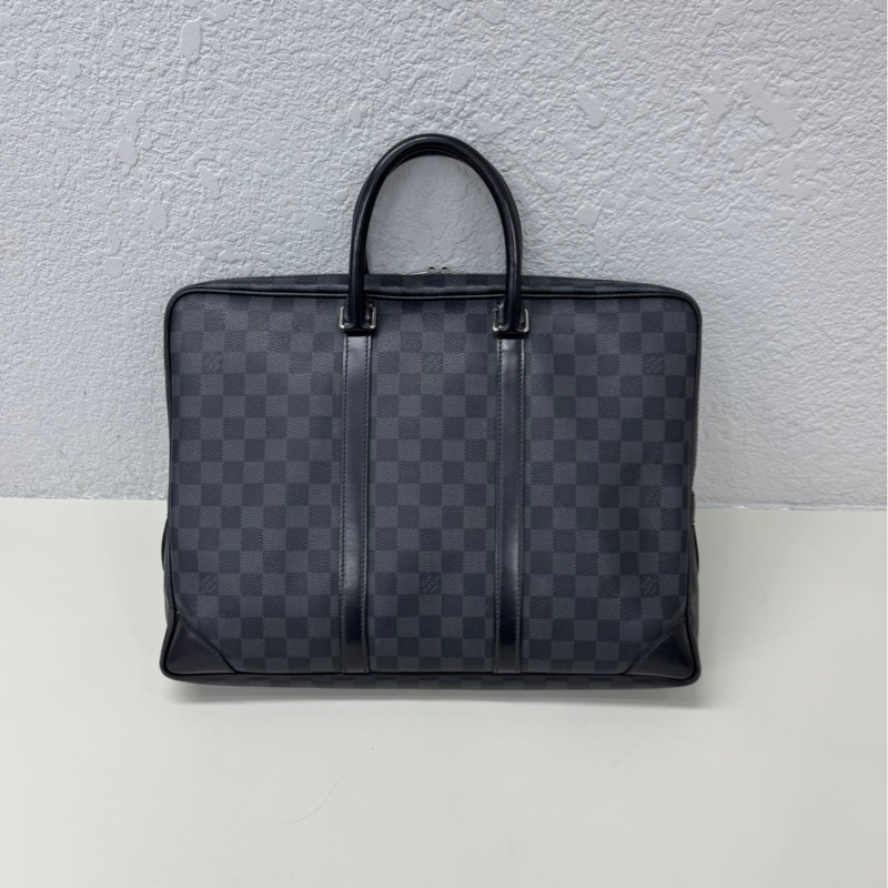 Louis Vuitton 路易威登 棋盤格 黑色 公文包 尺寸:41×31cm-1