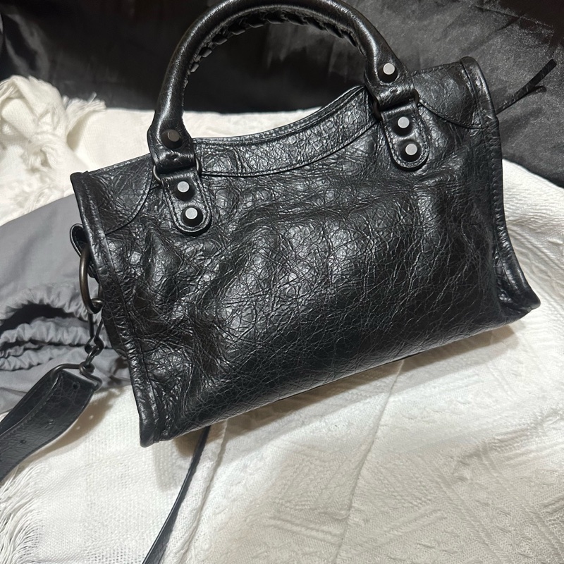 99新 Balenciaga巴黎世家機車包 lecity 新款24年編碼 附件 塵袋-1