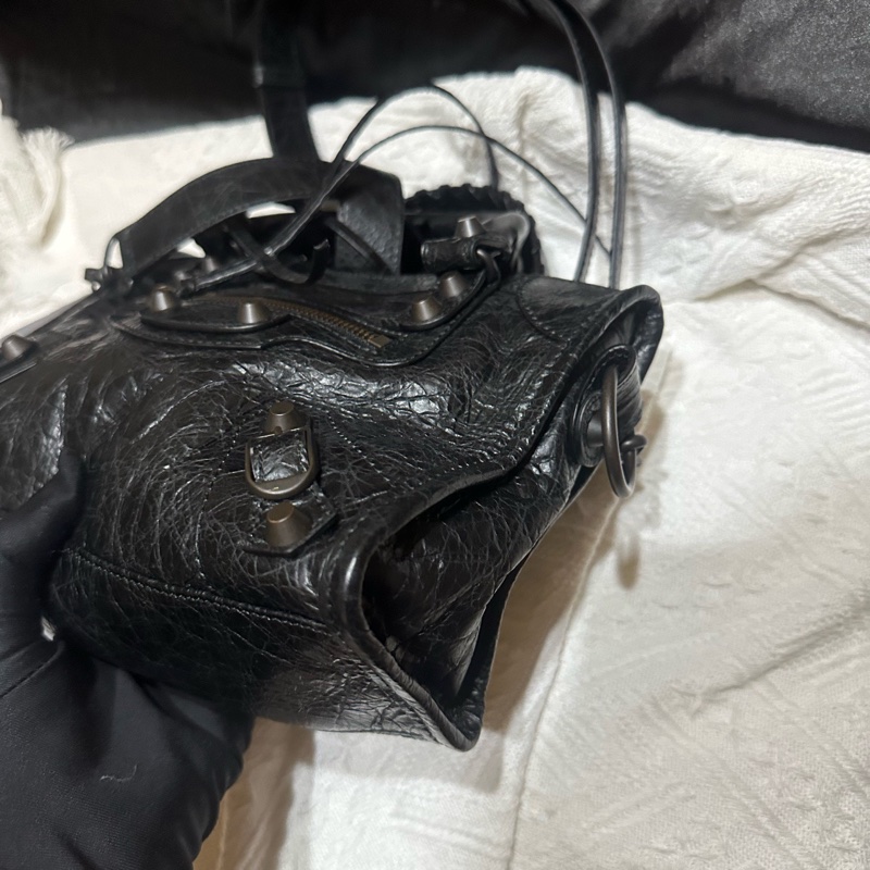 99新 Balenciaga巴黎世家機車包 lecity 新款24年編碼 附件 塵袋-8