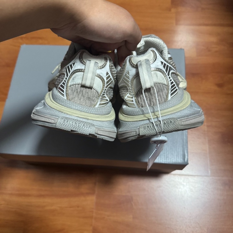 Balenciaga 3XL巴黎世家做舊老爹鞋 女款 灰白色37碼-4