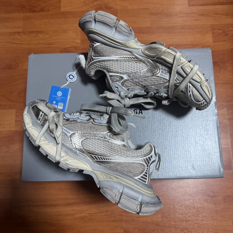 Balenciaga 3XL巴黎世家做舊老爹鞋 女款 灰白色37碼-8
