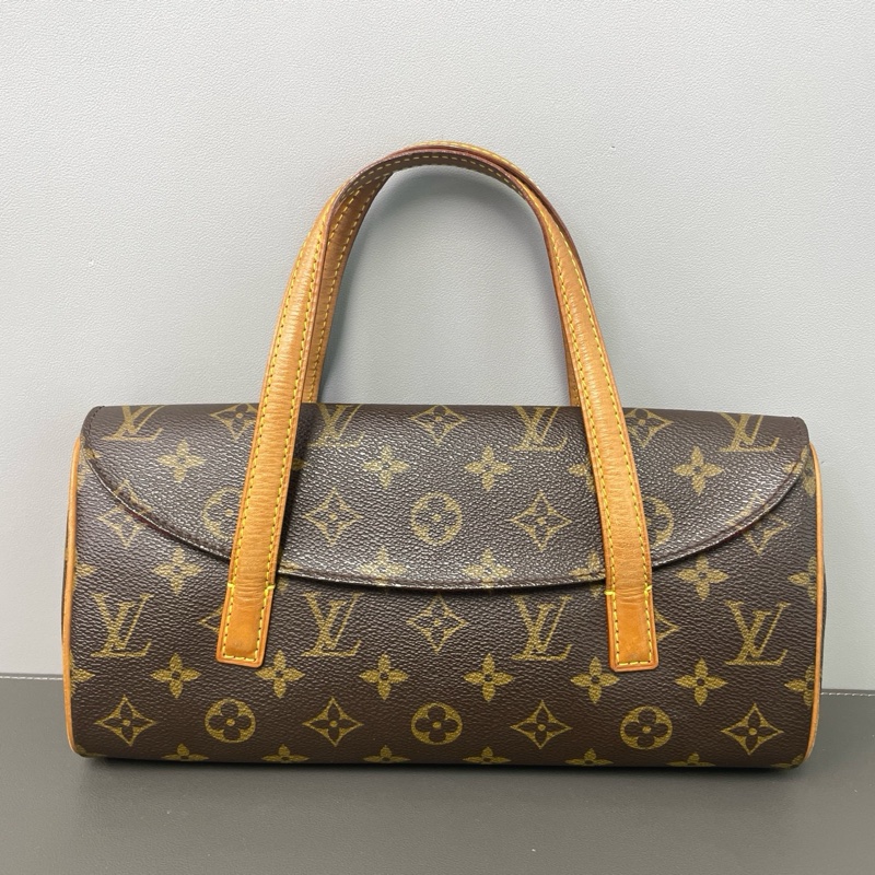 Louis Vuitton 路易威登 中古法棍 經典老花圖案,紅色麂皮內里-0
