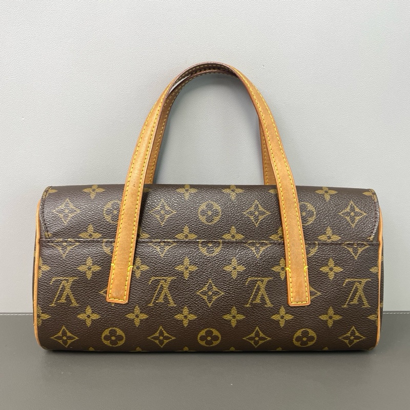 Louis Vuitton 路易威登 中古法棍 經典老花圖案,紅色麂皮內里-1