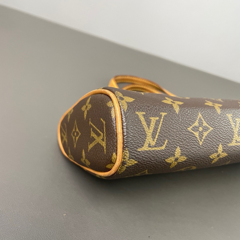 Louis Vuitton 路易威登 中古法棍 經典老花圖案,紅色麂皮內里-4