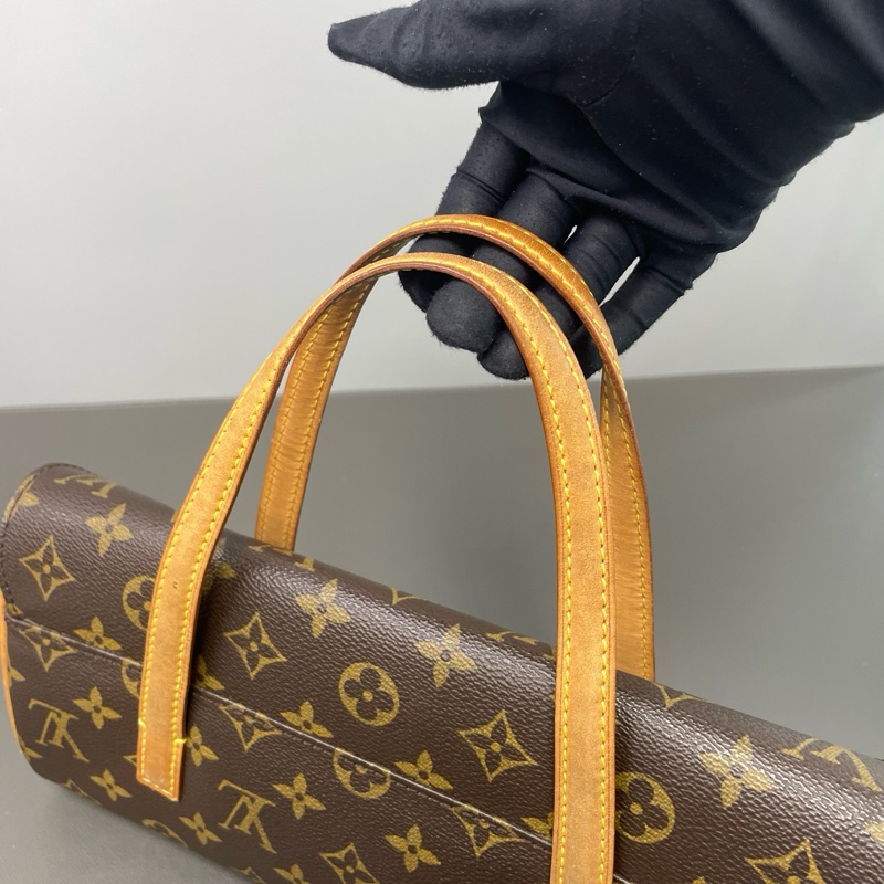 Louis Vuitton 路易威登 中古法棍 經典老花圖案,紅色麂皮內里-6