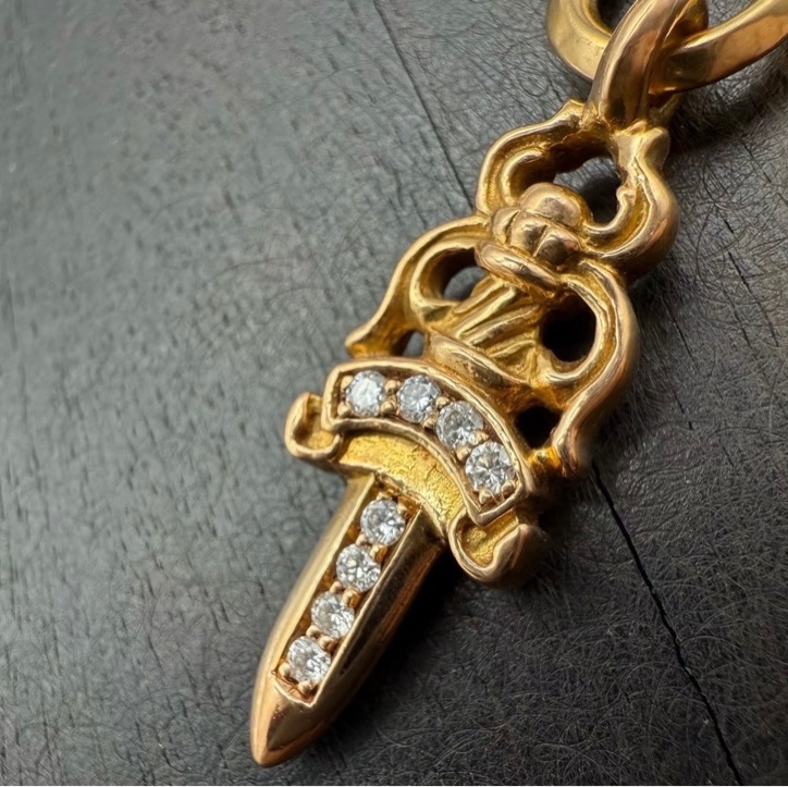 Chrome Hearts 22K 白鑽匕首-5