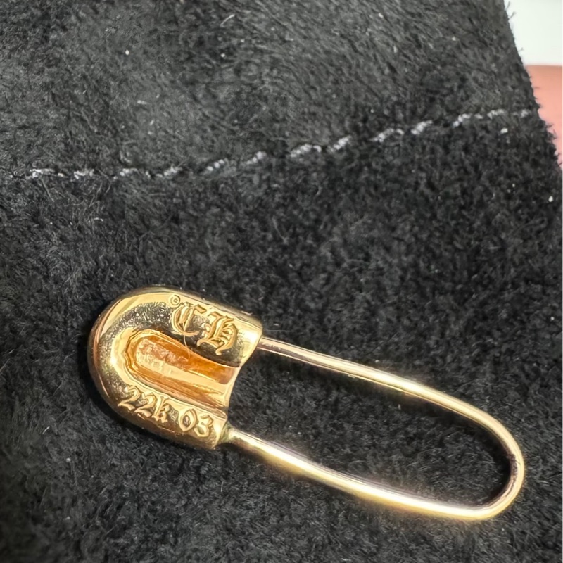 Chrome hearts 22K 白鑽迴紋針-1
