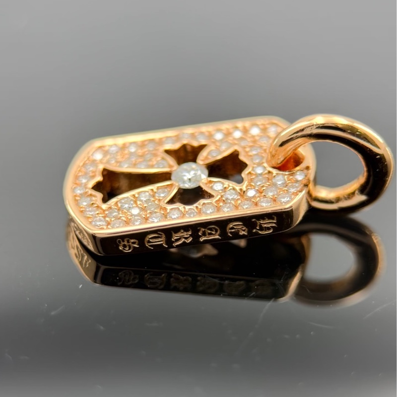 Chrome hearts 22K白鑽迴紋針-9