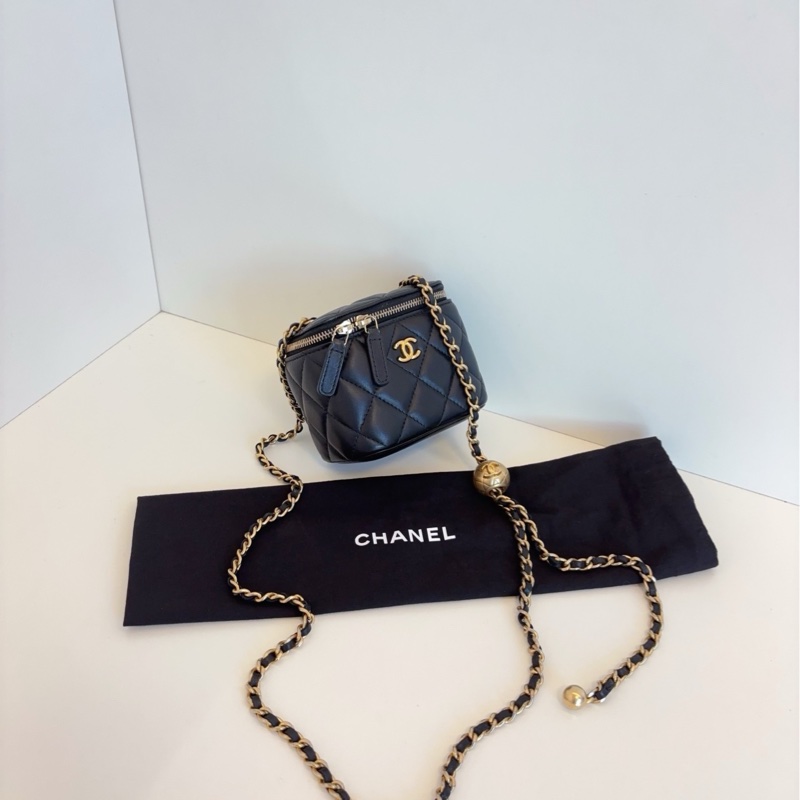 💎Chanel香奈兒|黑金金球鏈條盒子包|98新-2