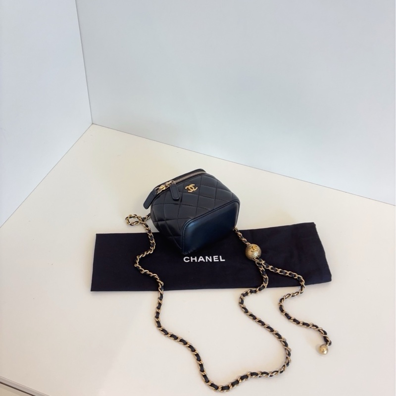 💎Chanel香奈兒|黑金金球鏈條盒子包|98新-7