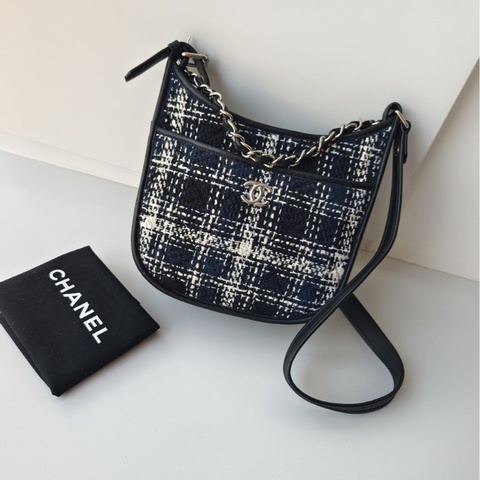【屬於香奈兒的evelyne🤣毛呢款超罕見🥹】Chanel 香奈兒毛呢 2way Hobo 斜背包