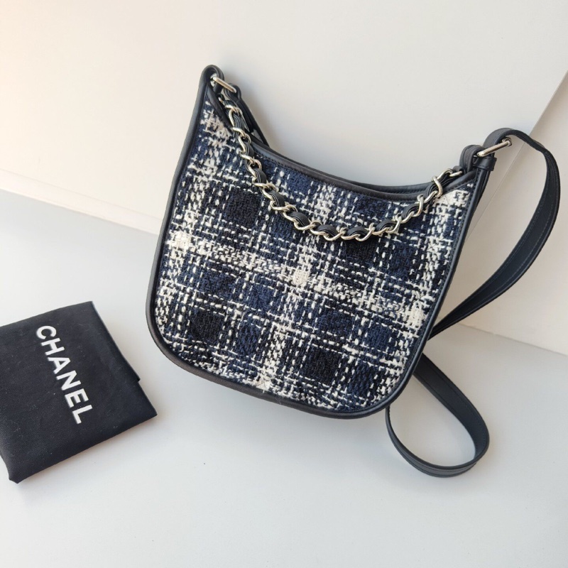 【屬於香奈兒的evelyne🤣毛呢款超罕見🥹】Chanel 香奈兒毛呢 2way Hobo 斜背包-2