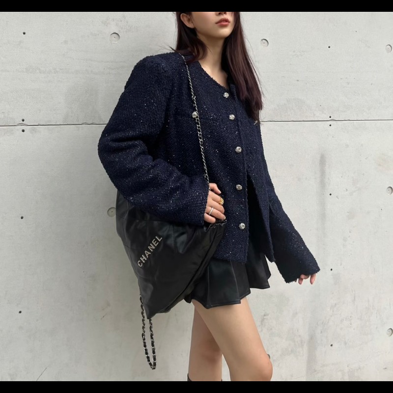 Chanel 香奈兒 22 bag 經典荔枝紋牛皮束口後背包 / 雙肩包-4