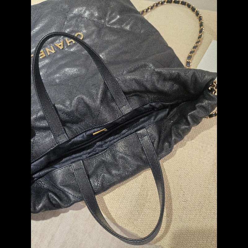 Chanel 香奈兒 22 bag 經典荔枝紋牛皮束口後背包 / 雙肩包-26