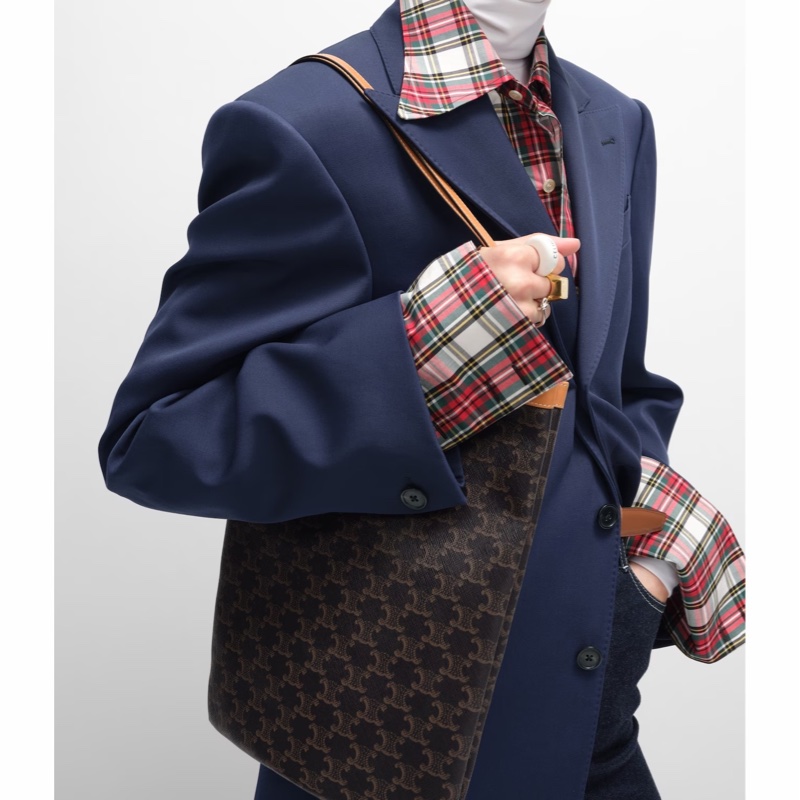 Celine 女士 FLAT SHOPPER標誌印花中號手袋均碼碼中號、28cm*33cm-1