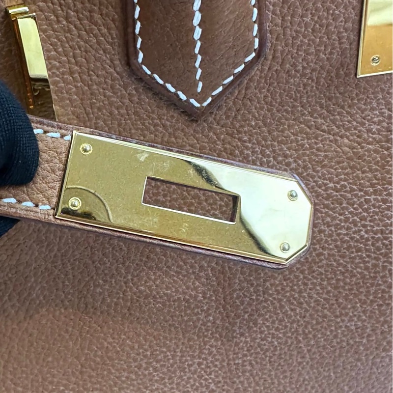 Hermès Birkin 30 Birkin Barenia Faubourg Leather with Gold Hardware U Stamp-19