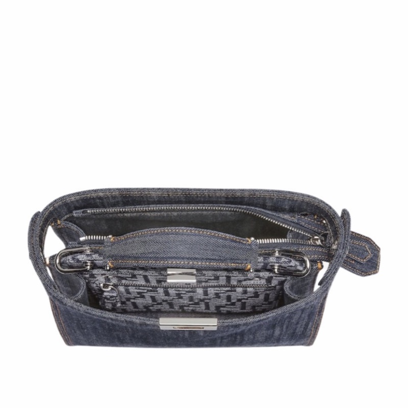 Fendi 男士 迷你Peekaboo ISeeU單肩包均碼碼MINI、26cm*10.5cm*25cm-4
