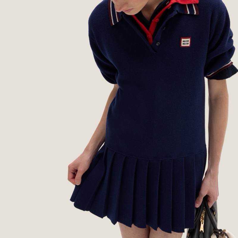 Miu Miu 女士 短袖連衣裙IT-36 IT-38 IT-40 IT-44碼-5