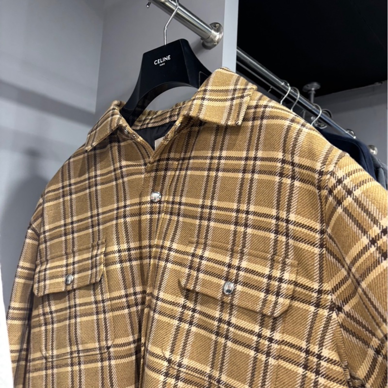Justin Bieber著用🌟Celine 羊毛格紋襯衫外套|Classic Trend CT精品|台北東區實體-3