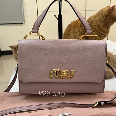 Miu Miu Madras 5BA062 單肩包 斜背包 手提包 粉色 正品 二手精品