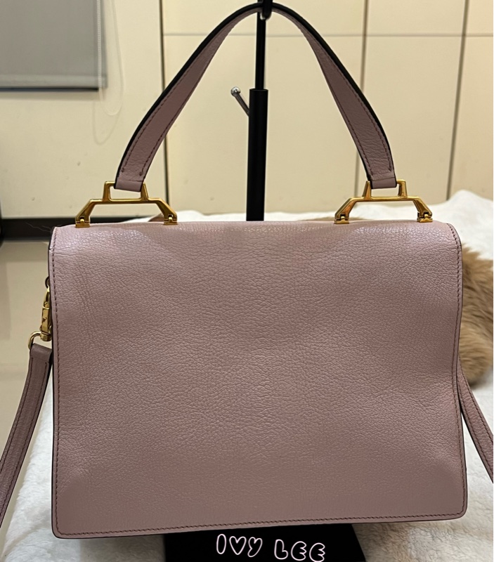 Miu Miu Madras 5BA062 單肩包 斜背包 手提包 粉色 正品 二手精品-1