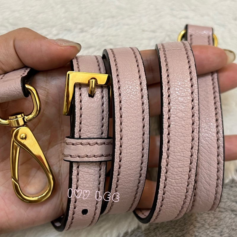 Miu Miu Madras 5BA062 單肩包 斜背包 手提包 粉色 正品 二手精品-16