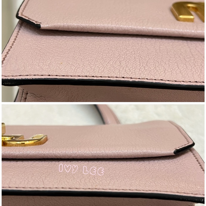 Miu Miu Madras 5BA062 單肩包 斜背包 手提包 粉色 正品 二手精品-17