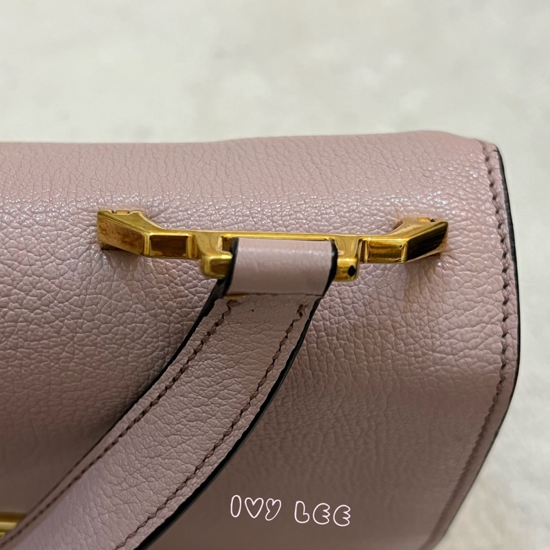 Miu Miu Madras 5BA062 單肩包 斜背包 手提包 粉色 正品 二手精品-38