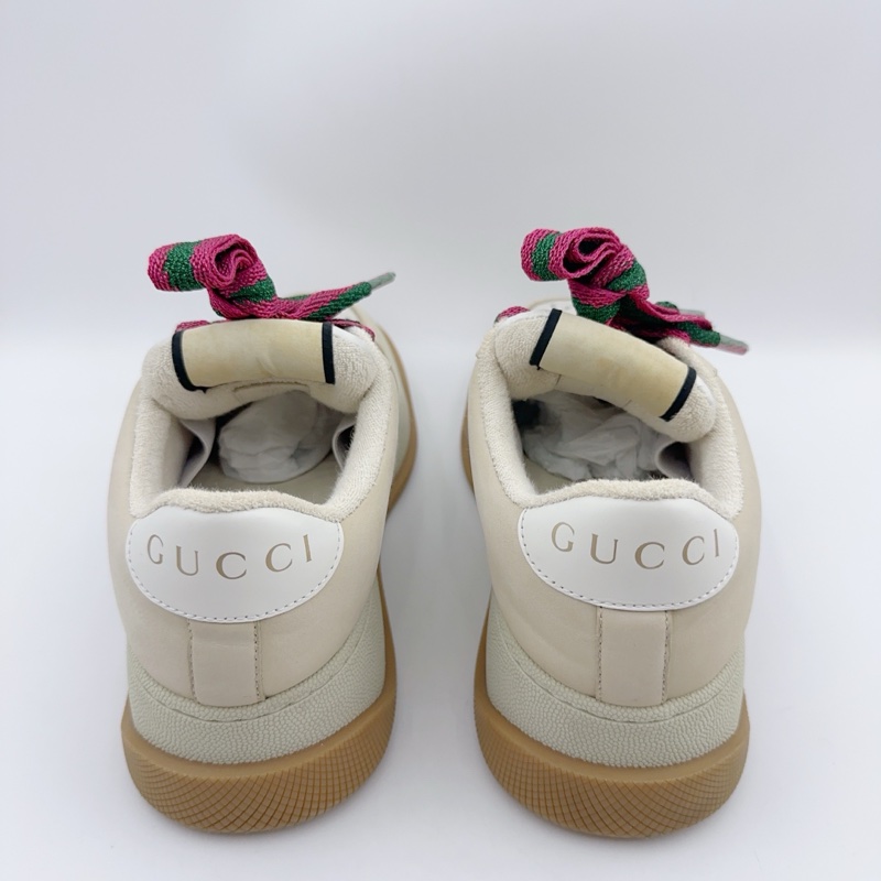 98新/古馳Gucci/36.5碼/銀絲滿印厚底胖丁-3
