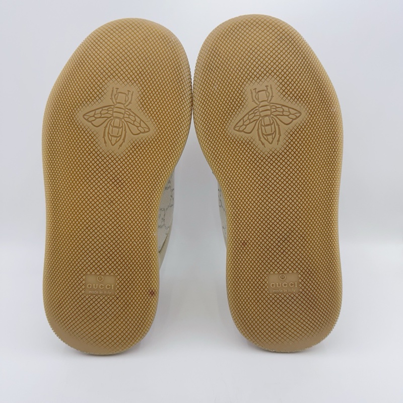 98新/古馳Gucci/36.5碼/銀絲滿印厚底胖丁-5
