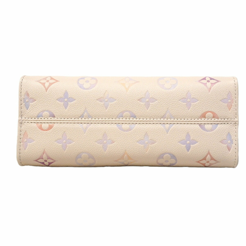 Louis Vuitton Monogram Empreinte OnTheGo PM 手提包,M25770,夢幻奶油色,女士兩用包。-2