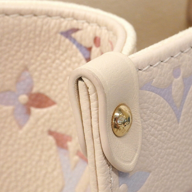 Louis Vuitton Monogram Empreinte OnTheGo PM 手提包,M25770,夢幻奶油色,女士兩用包。-5