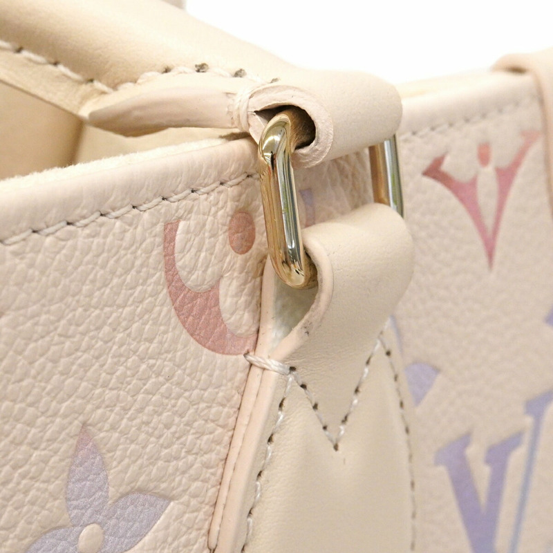 Louis Vuitton Monogram Empreinte OnTheGo PM 手提包,M25770,夢幻奶油色,女士兩用包。-6