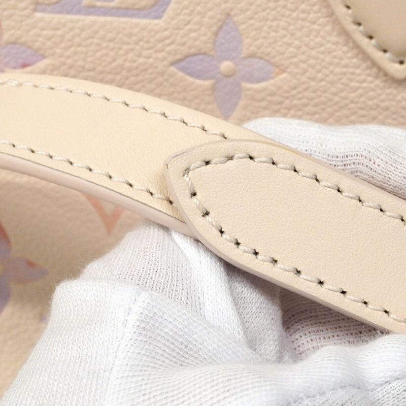 Louis Vuitton Monogram Empreinte OnTheGo PM 手提包,M25770,夢幻奶油色,女士兩用包。-7