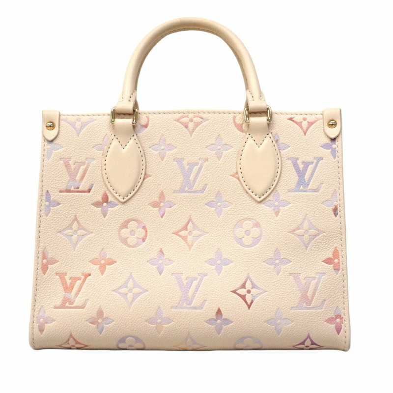Louis Vuitton Monogram Empreinte OnTheGo PM 手提包,M25770,夢幻奶油色,女士兩用包。-12