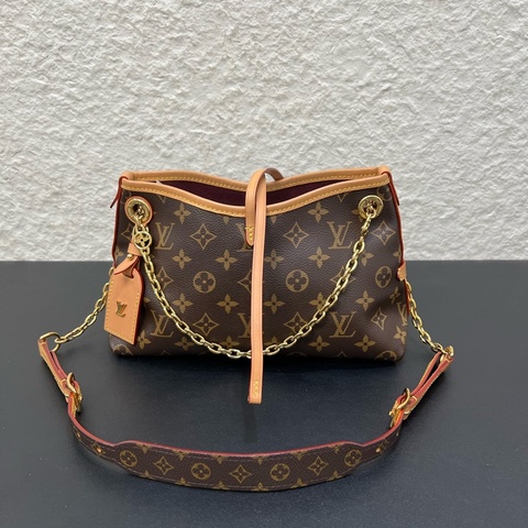 98新芯片款LV路易威登Carryall BB老花購物袋托特包