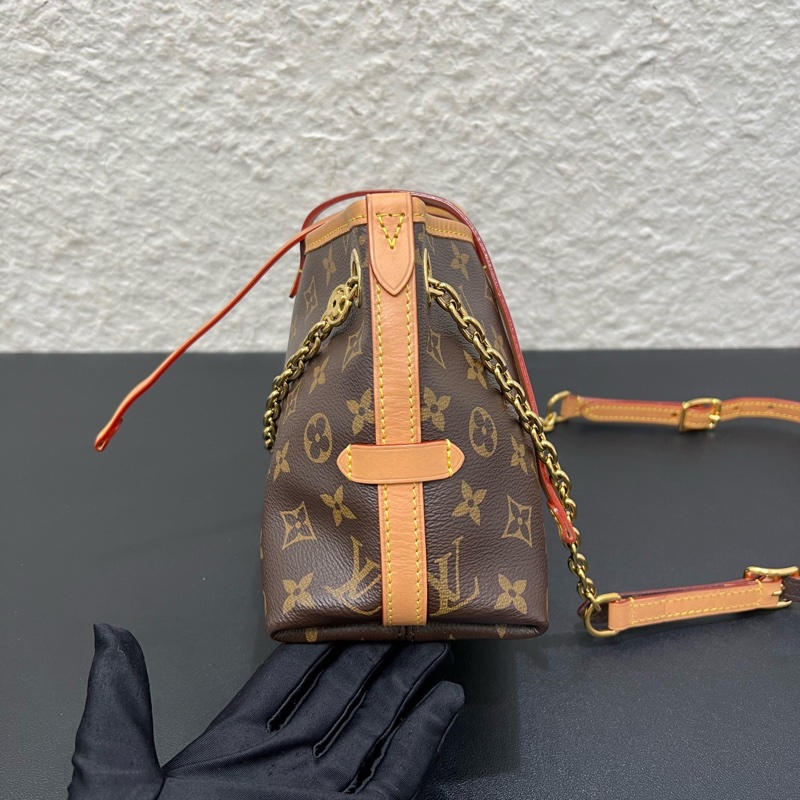 98新芯片款LV路易威登Carryall BB老花購物袋托特包-3