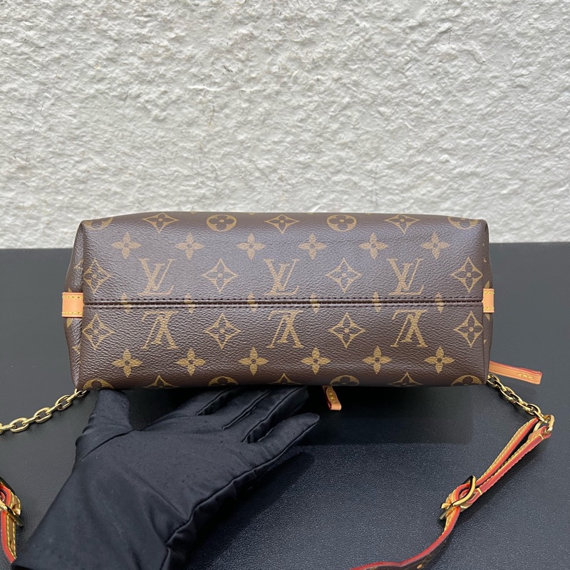 98新芯片款LV路易威登Carryall BB老花購物袋托特包-4