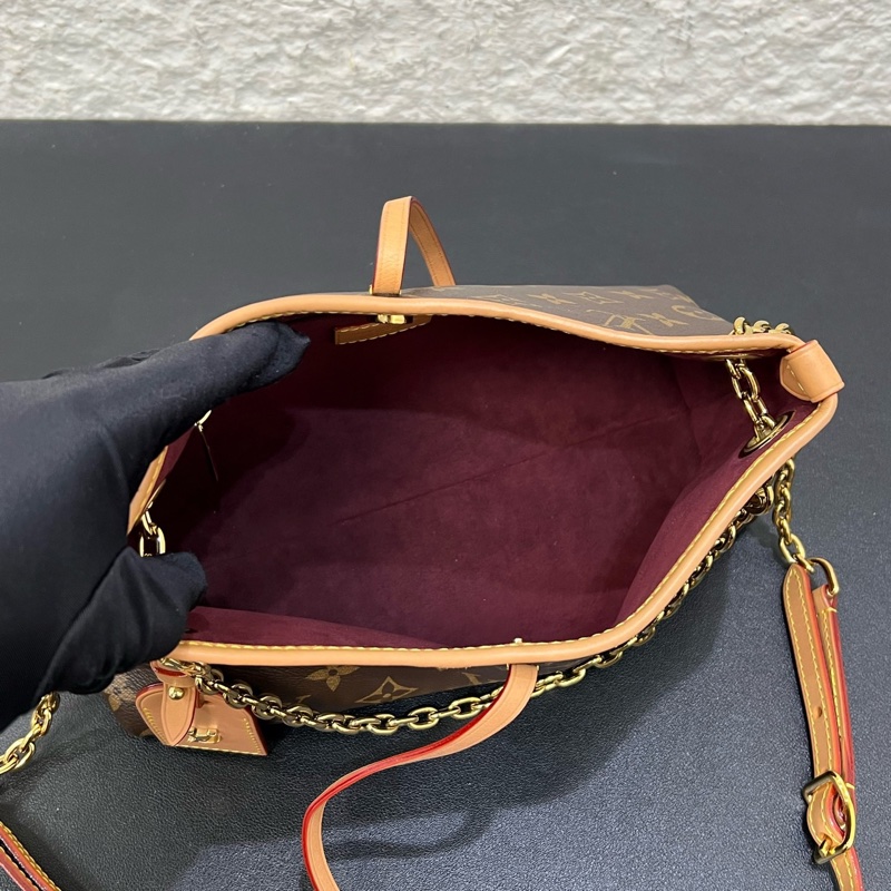 98新芯片款LV路易威登Carryall BB老花購物袋托特包-5