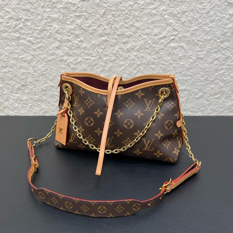 98新芯片款LV路易威登Carryall BB老花購物袋托特包-6