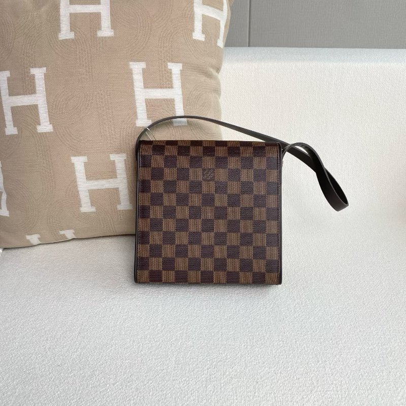 ️LV 中古棕棋盤格表參道盒子腋下包 19*19*7  99新配件塵袋-6