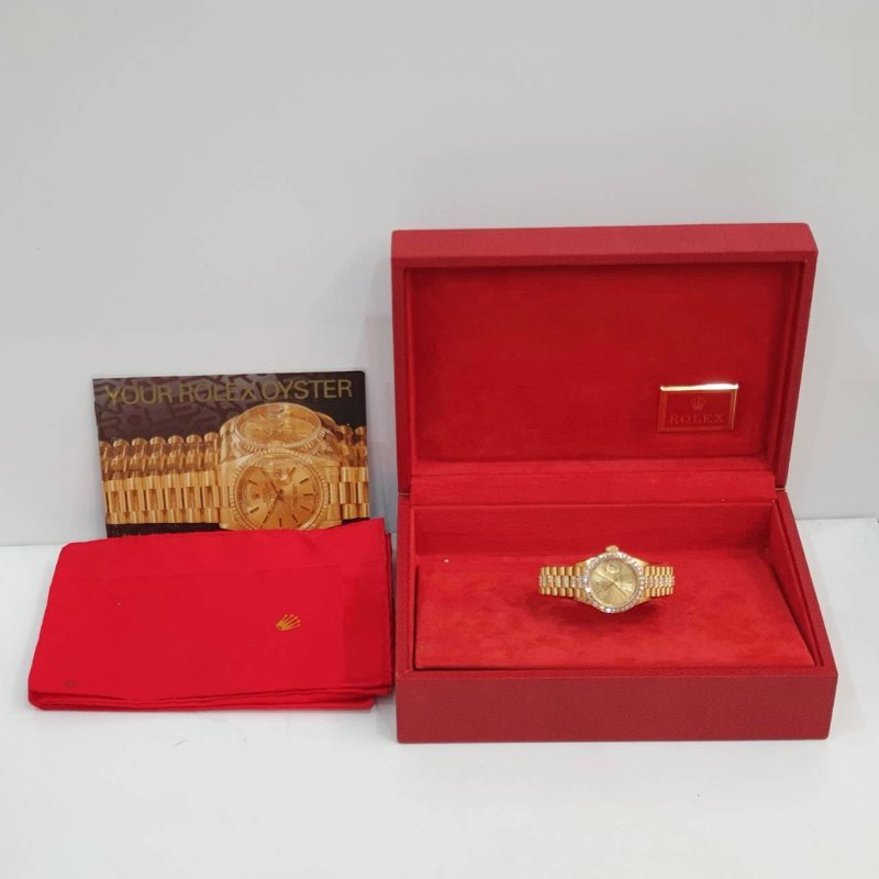 【大眾名錶】ROLEX 勞力士69178 Datejust 女錶蠔式18K 精鑲鑽圈 原帶未整理 大眾名錶G306-9