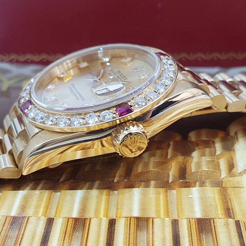 【大眾名錶】ROLEX勞力士 69178 Datejust 蠔式18K 紅蟳女錶 後加紅寶鑽石圈 大眾名錶B1345-5