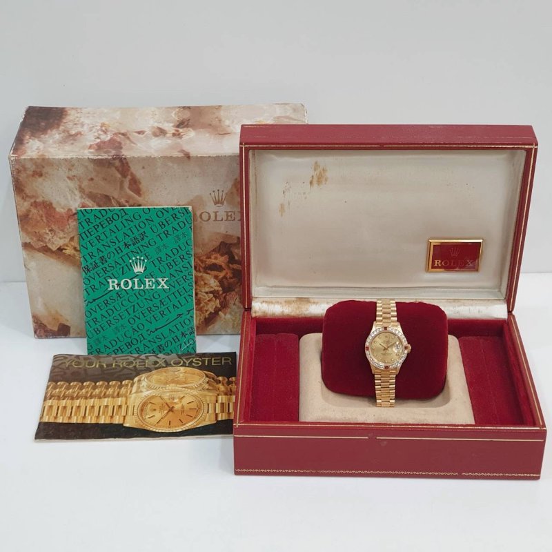 【大眾名錶】ROLEX勞力士 69178 Datejust 蠔式18K 紅蟳女錶 後加紅寶鑽石圈 大眾名錶B1345-9