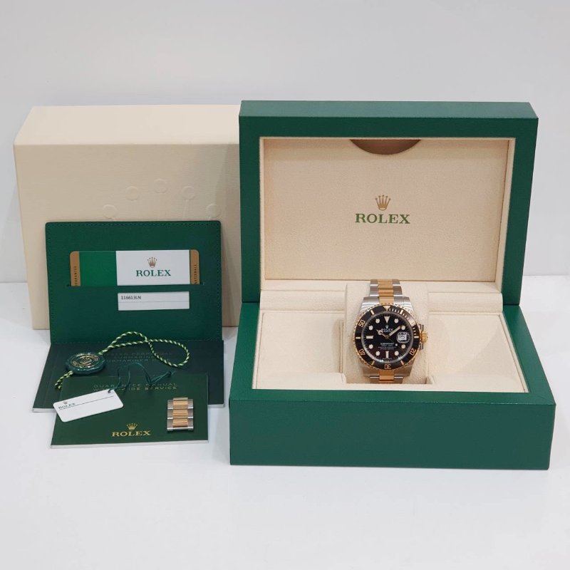 【大眾名錶】ROLEX勞力士 116613LN 潛航者 2018/10全配件 熱門保值款 半金黑水鬼 大眾名錶G309-9