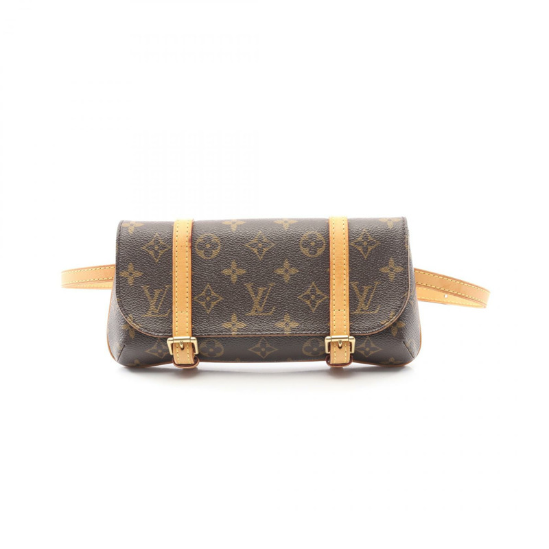 路易威登 Pochette Marrell 腰包 M51159 Monogram 皮革 棕色 二手-0