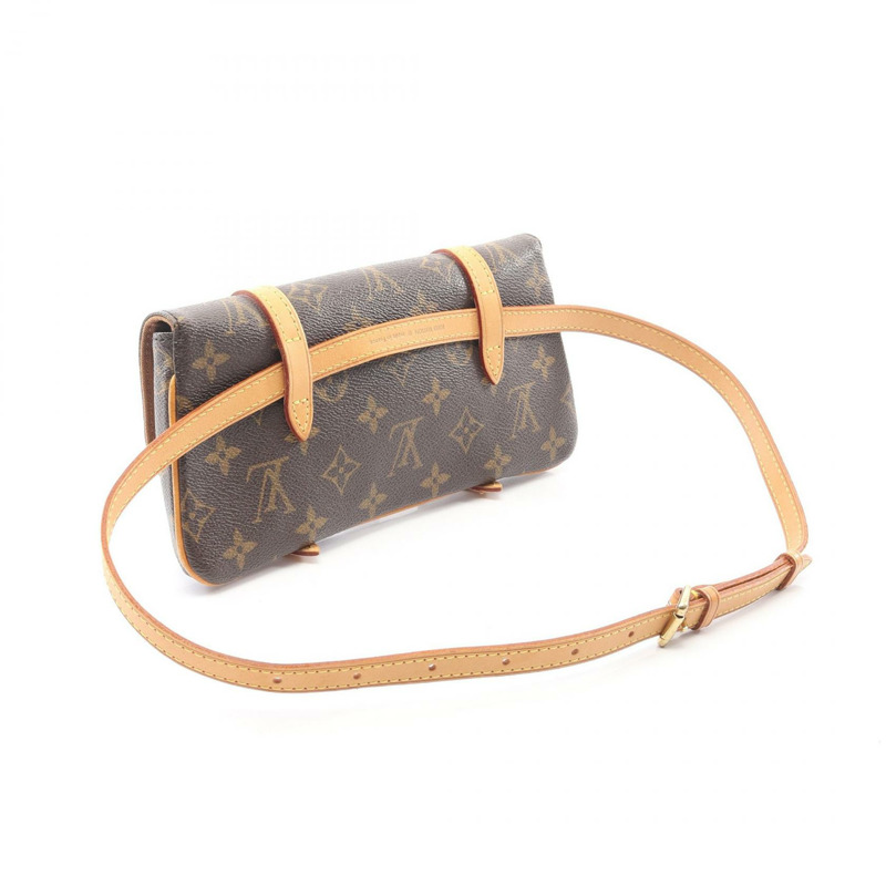 路易威登 Pochette Marrell 腰包 M51159 Monogram 皮革 棕色 二手-1