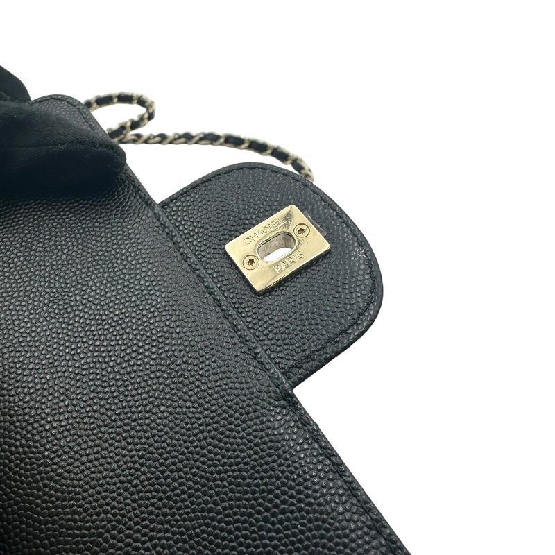 【美收精品】CHANEL 黑皮革荔枝圓餅肩背包 C-568【隔月月中將轉賣至日本 上架期限30天】-7